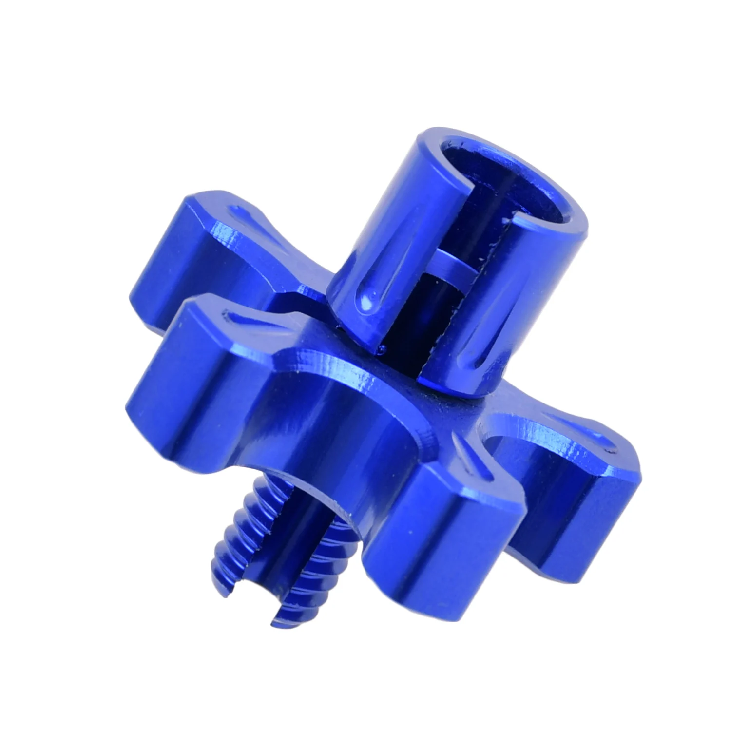 Napinacz linki M8 20 mm aluminium CNC niebieski V2 Racing Force — ujęcie 2