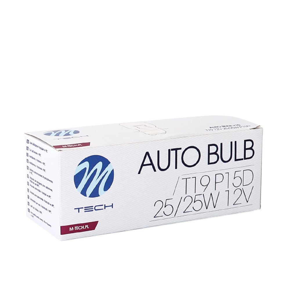 Żarówka 12 V 25/25W T19 P15D-25-1, 10 szt. M-Tech Z90 — ujęcie 3