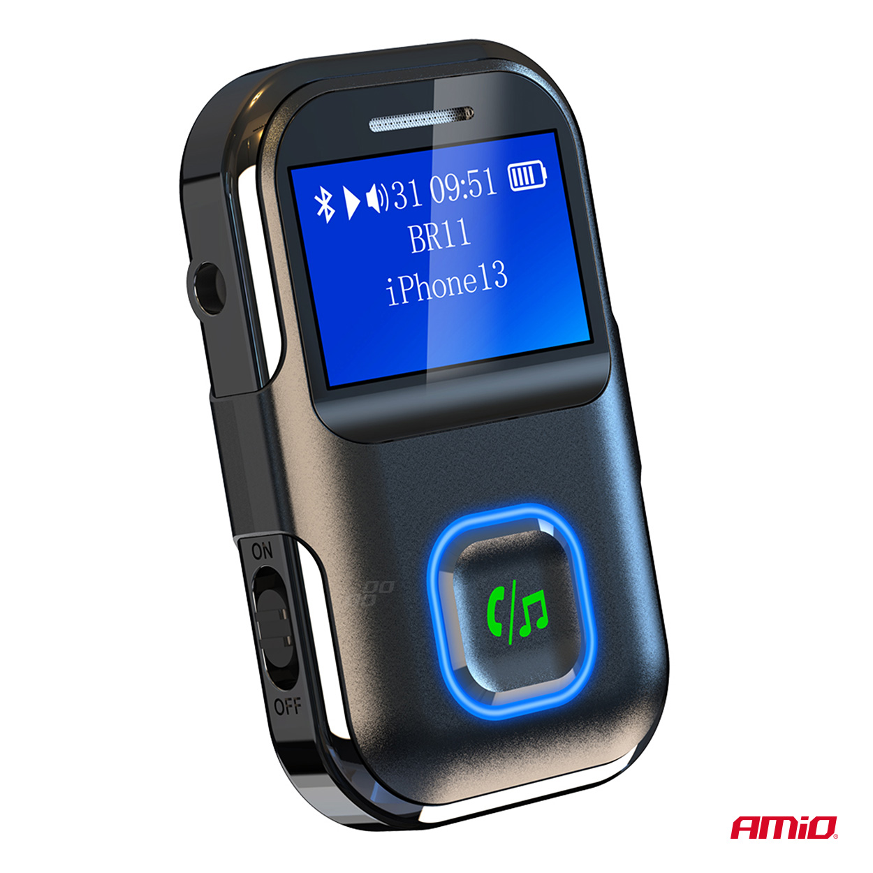 Odbiornik bluetooth na mini jack LCD AUX — ujęcie 6