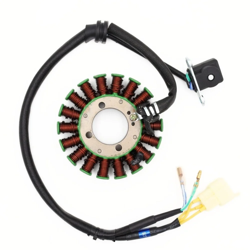 Junak RX ONE/XRAY125/SC125 iskrownik (alternator) komplet (18 cewek) (1 kostka 3 piny + 2 przewody) (śr.zew.93 mm, gr.27,5 mm) — ujęcie 2