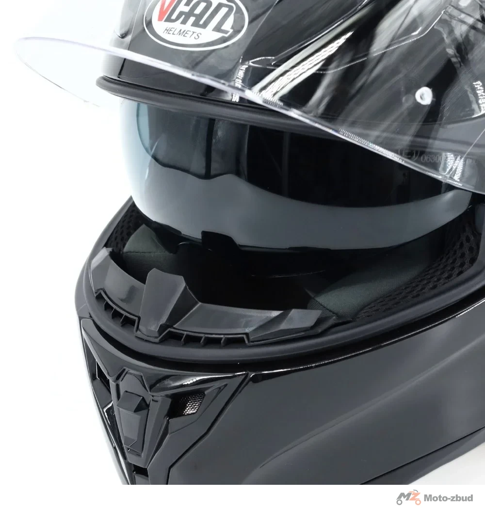 Kask VCAN model H128 Black integralny z blendą czarny S — ujęcie 3