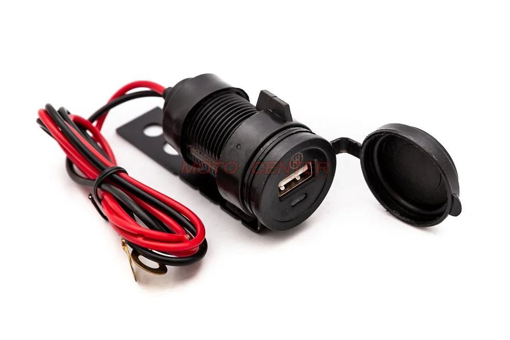 Gniazdo zapalniczki uniwersalne 12V 1xUSB (z mocowaniem+przewody) — ujęcie 3