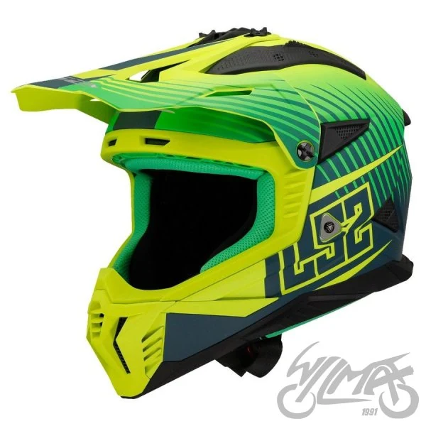 Kask LS2 MX708 Fast II Duck Matt Hi-Vis Green Yel — 3XL — ujęcie 1