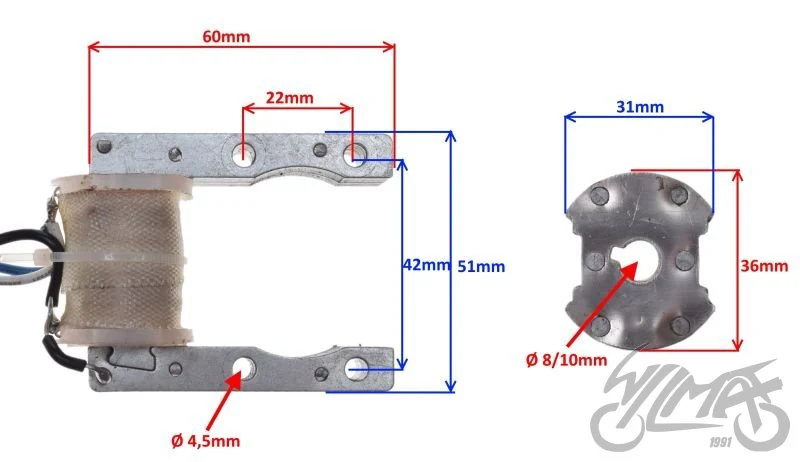 Stator iskrowni z kołem silnik rowerowy 50 cc 2T — ujęcie 2