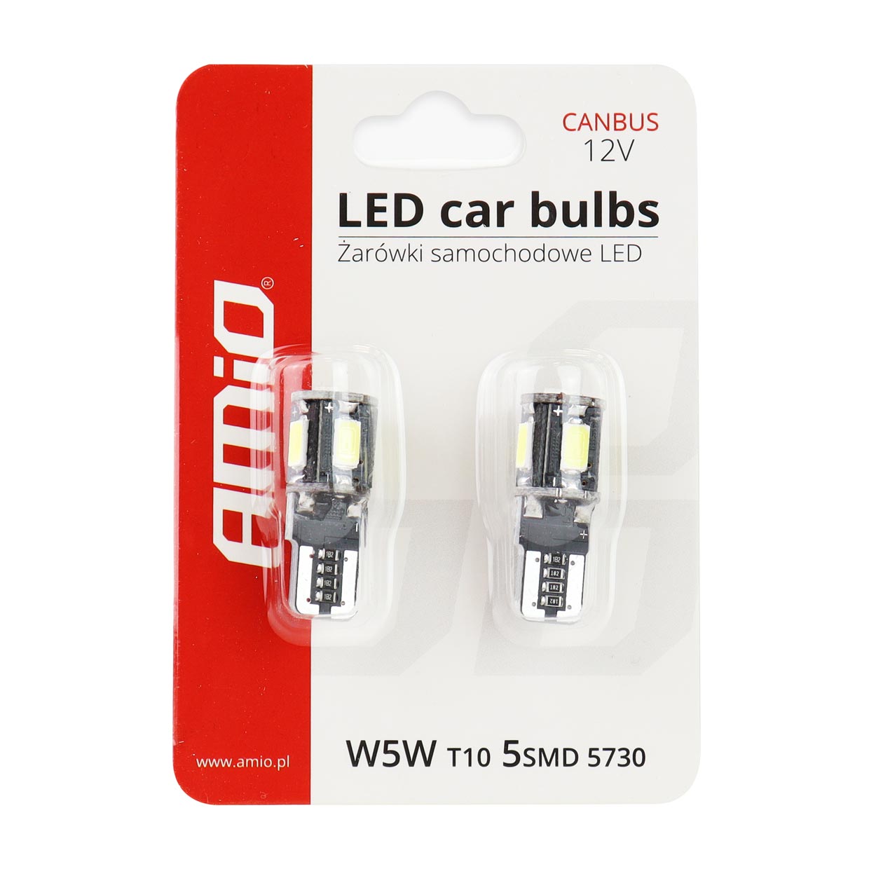 Żarówki LED CANBUS 5SMD 5730 T10 W5W White — ujęcie 5