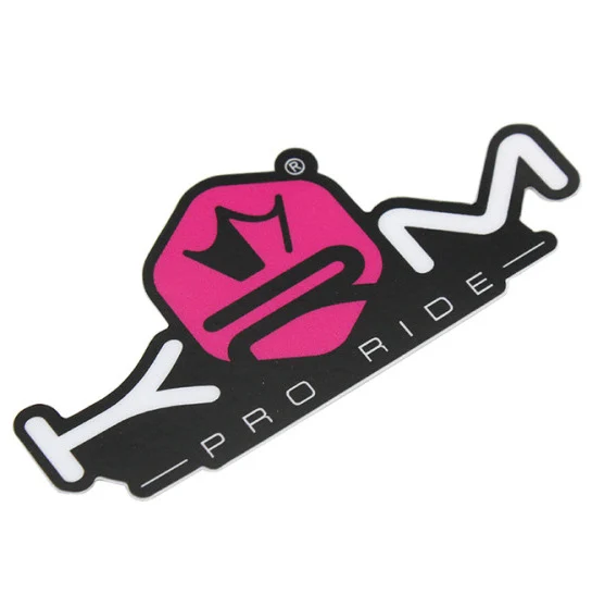 Naklejka KRM Pro Ride czarno różowa 8 × 4 cm — ujęcie 1