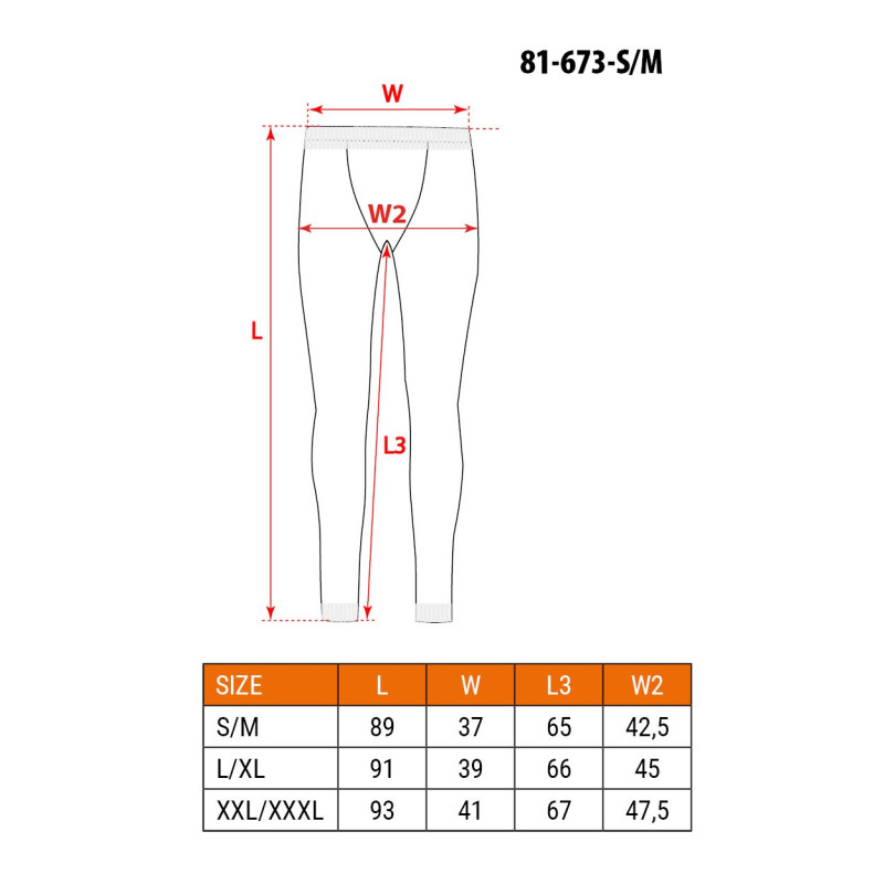 Kalesony / spodnie termoaktywne Carbon, rozmiar S/M NEO TOOLS 81-673-S/M — ujęcie 2