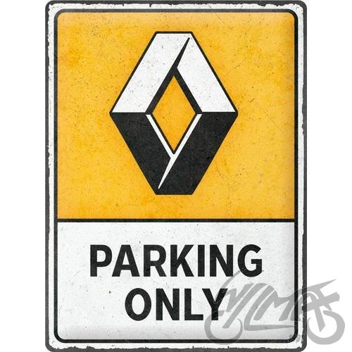 Tablica plakat 30 × 40 renault parking only 23375
