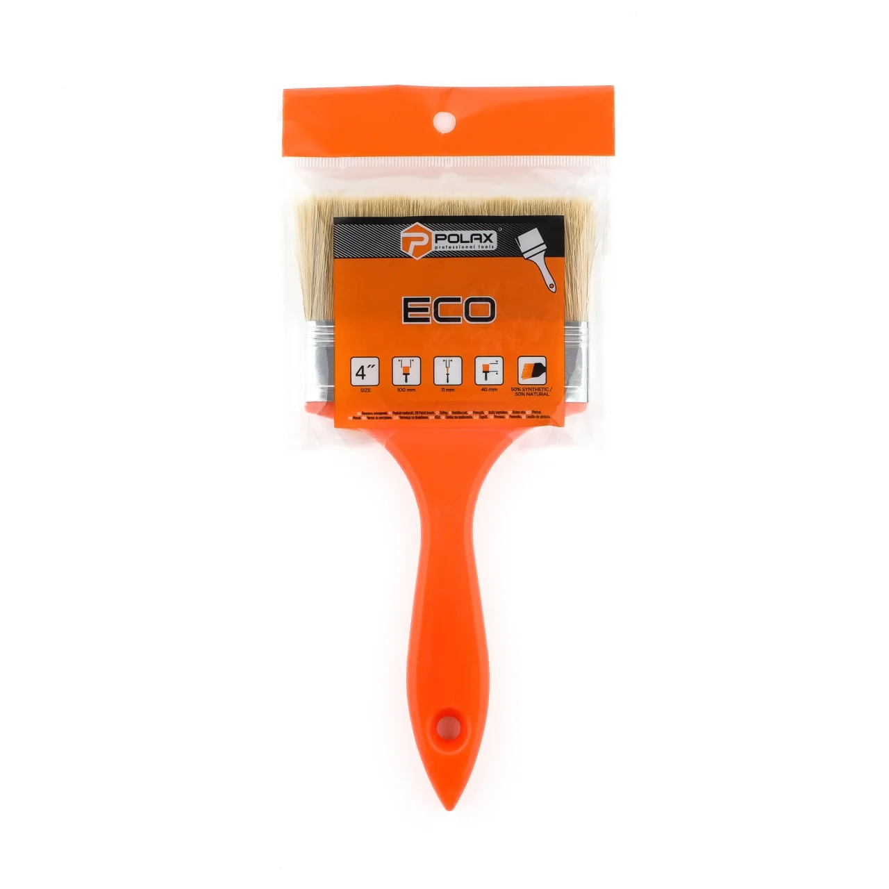 Pędzel płaski malarski ECO mieszane włosie 10 cm Polax — ujęcie 3