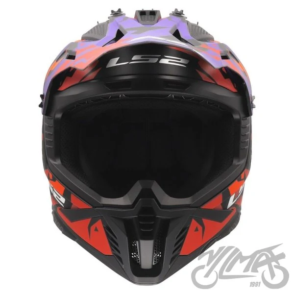 Kask LS2 MX708 Fast II Grotesk Purple Orange — XS — ujęcie 3