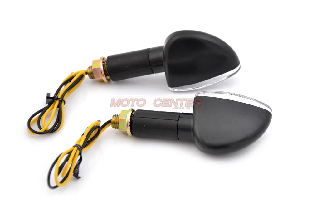 Kierunkowskazy Moto LED KPL dł. 102 mm białe szklo — ujęcie 2
