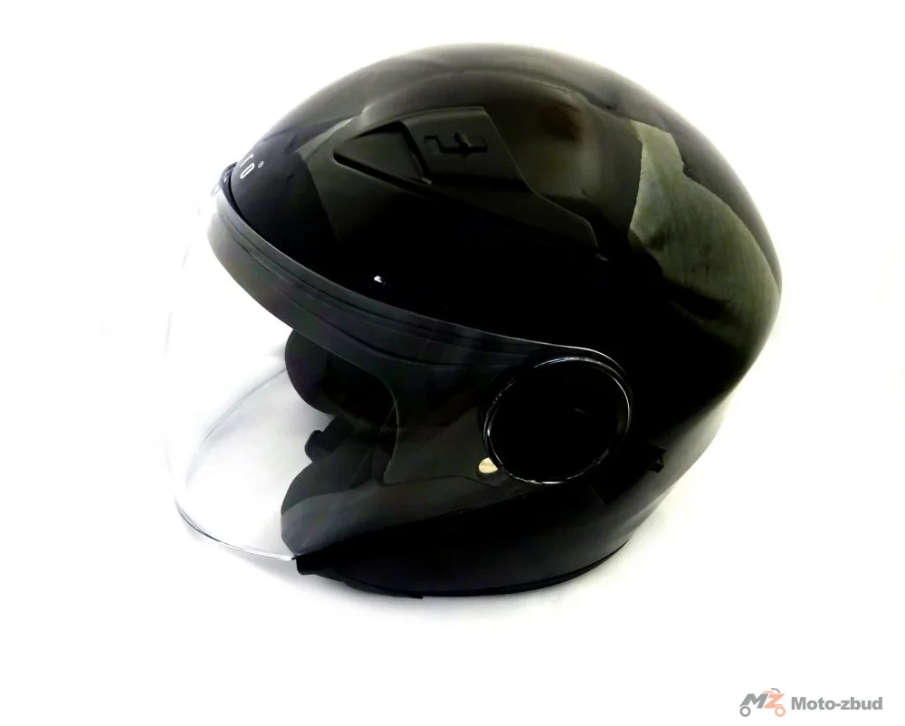 Kask Ferro 810A z szybą i blendą przeciwsłoneczną bez szczęki czarny M — ujęcie 3