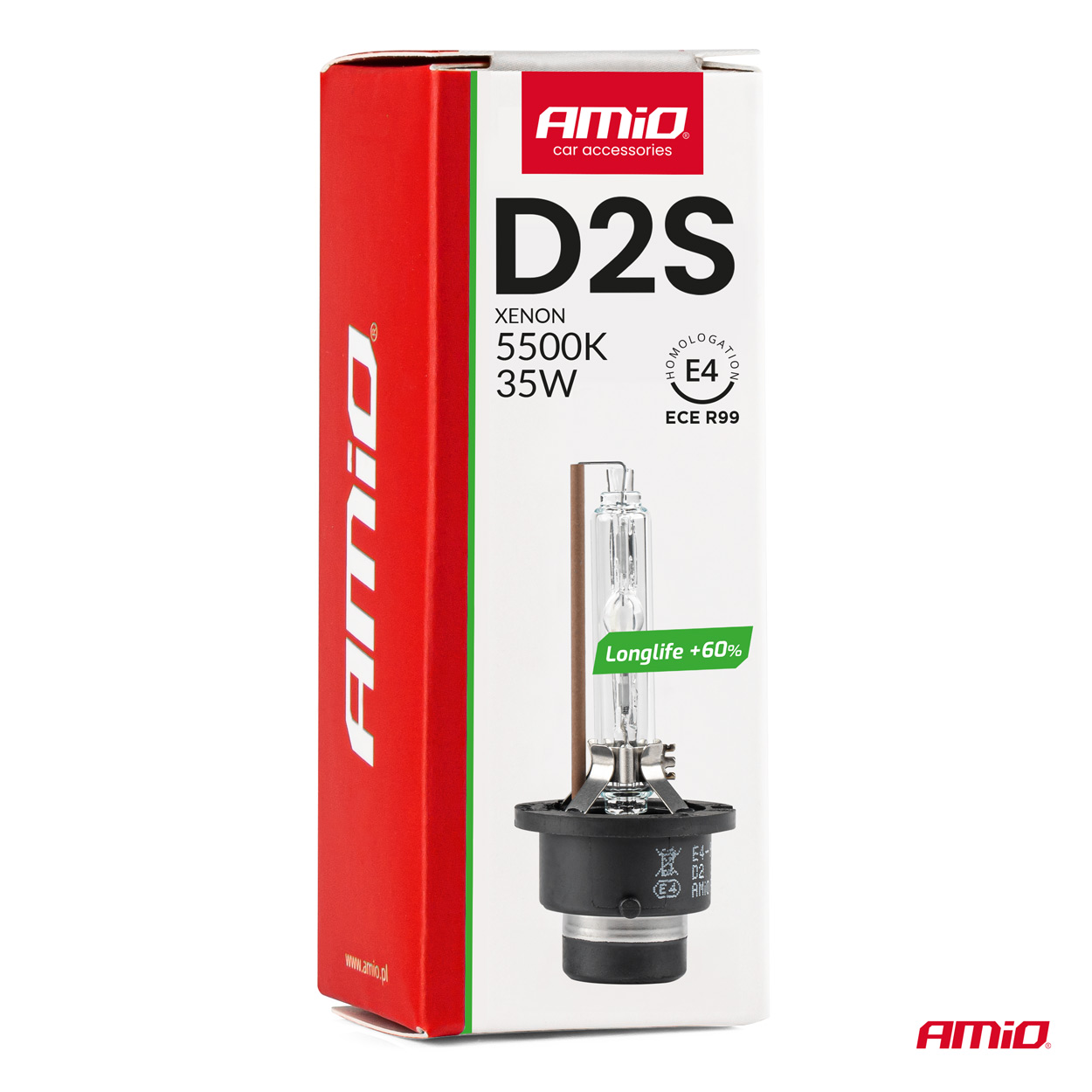 Żarówka ksenonowa żarnik xenon D2S 5500K AMiO LONG LIFE — ujęcie 3