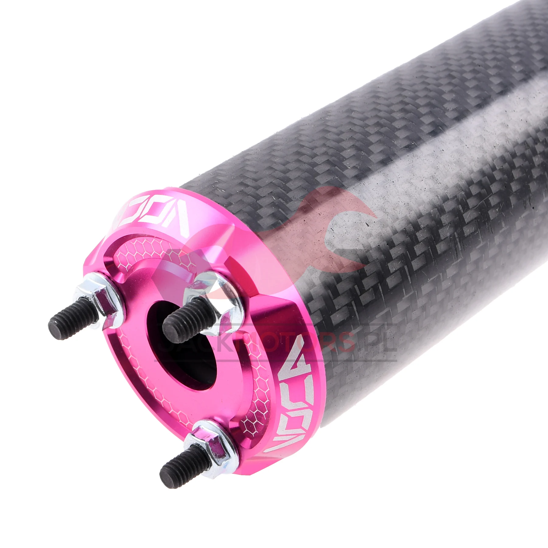 Końcówka wydechu VOCA bestia carbon CNC różowa — ujęcie 3