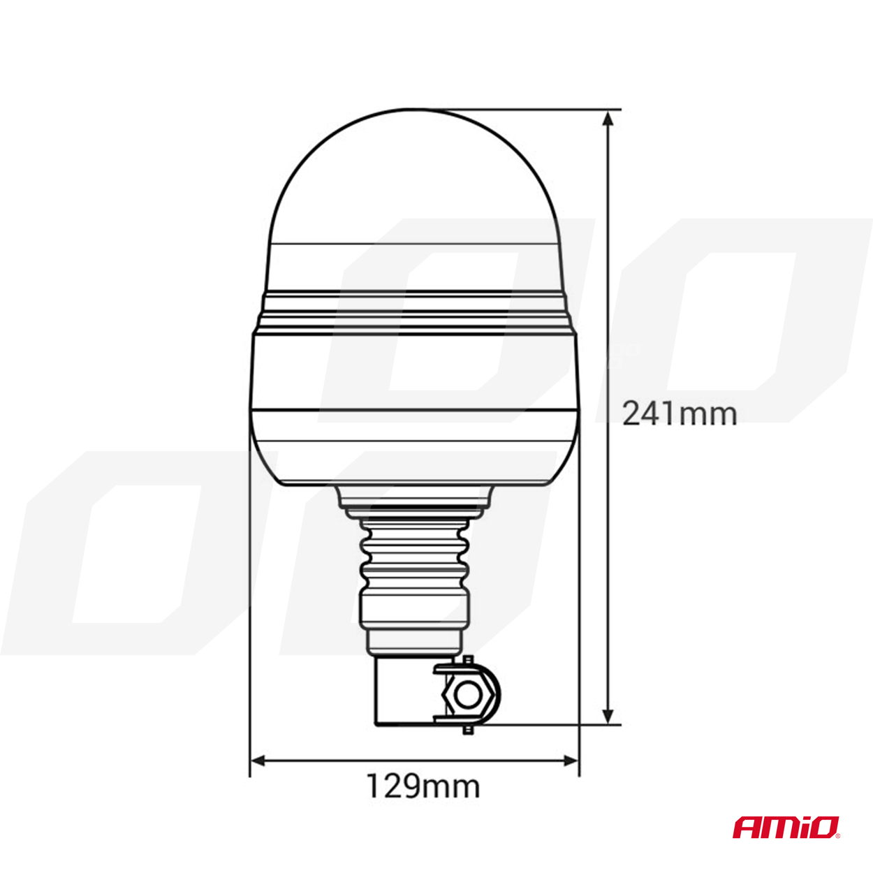 Lampa ostrzegawcza błyskowa kogut 39 LED flex R65 R10 12 V 24 V WAR09P — ujęcie 5