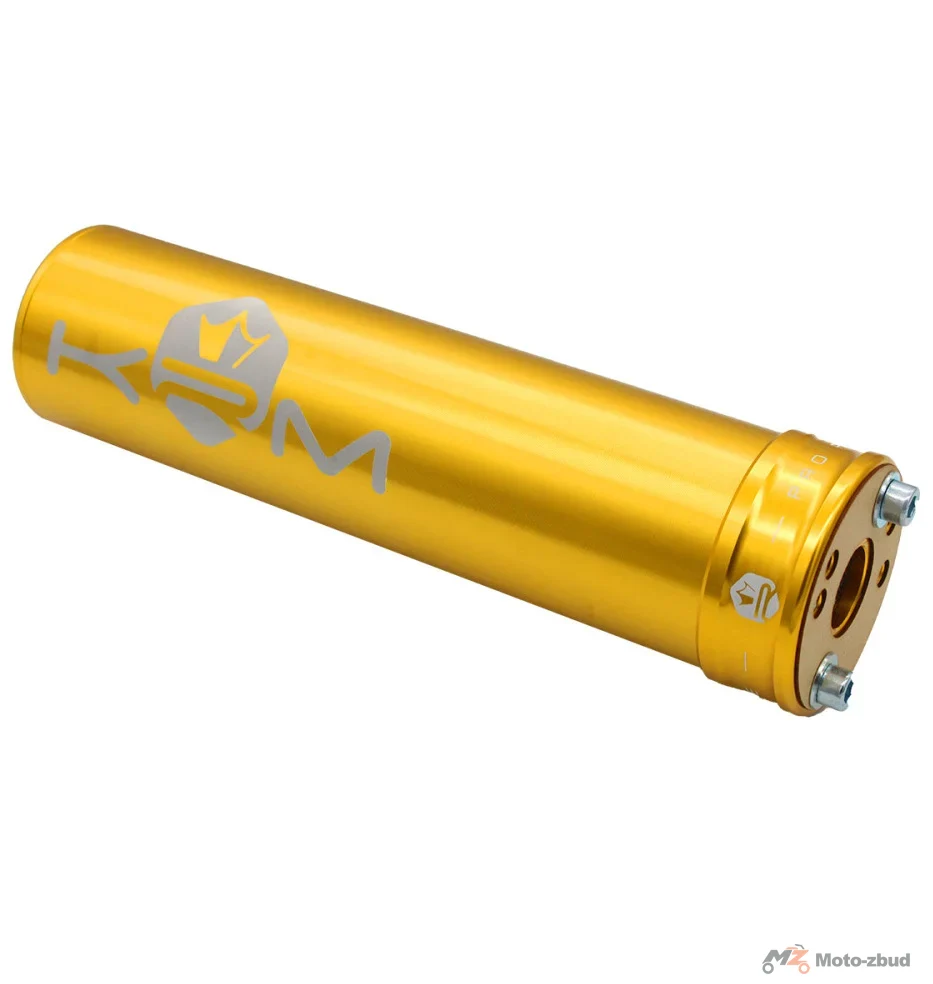 Końcówka wydechu KRM Pro Ride aluminium złota 70-90 cm³ — ujęcie 2