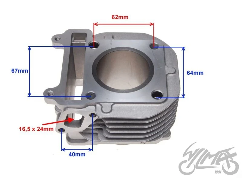 Cylinder do Yamahy Cygnus 125 cm³ 51,50 mm — ujęcie 4