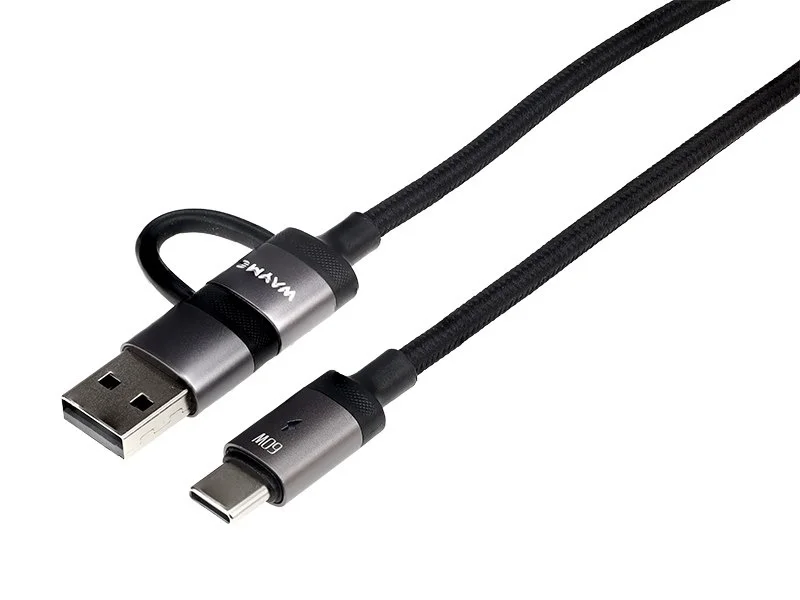 WAYME Kabel do ładowania i synchronizacji w oplocie z mikrofibry spiralny 50 - 150 cm USB / C > USB-C max 60W — ujęcie 4