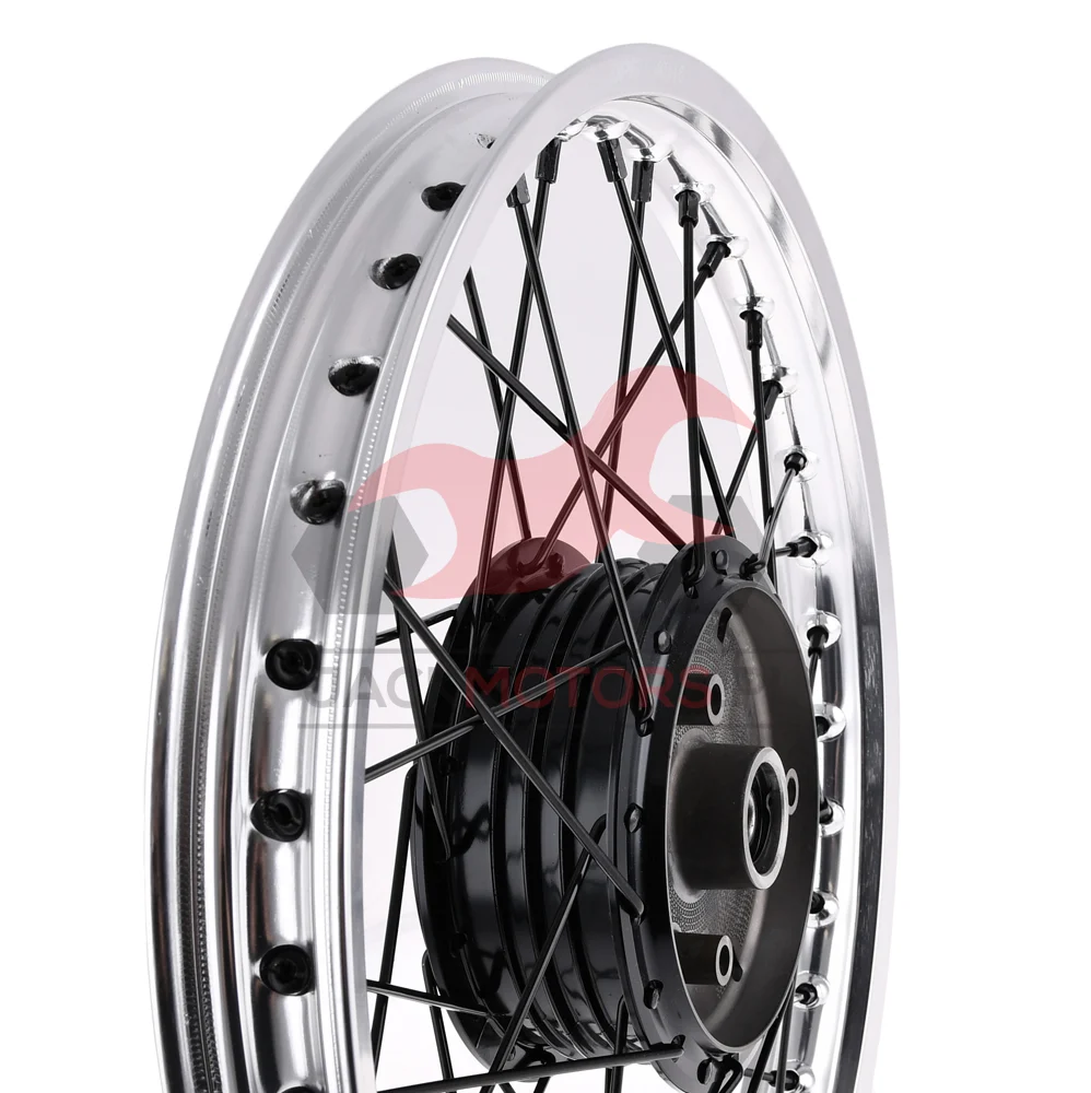 Koło jezdne Simson 1,4 × 16 S50/51/70 aluminium DPR Classic czarna piasta + szprychy — ujęcie 4