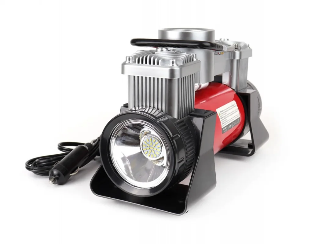 Kompresor samochodowy 12 V metalowy 2 cylindry 12 V HQ AComp-18 — ujęcie 6