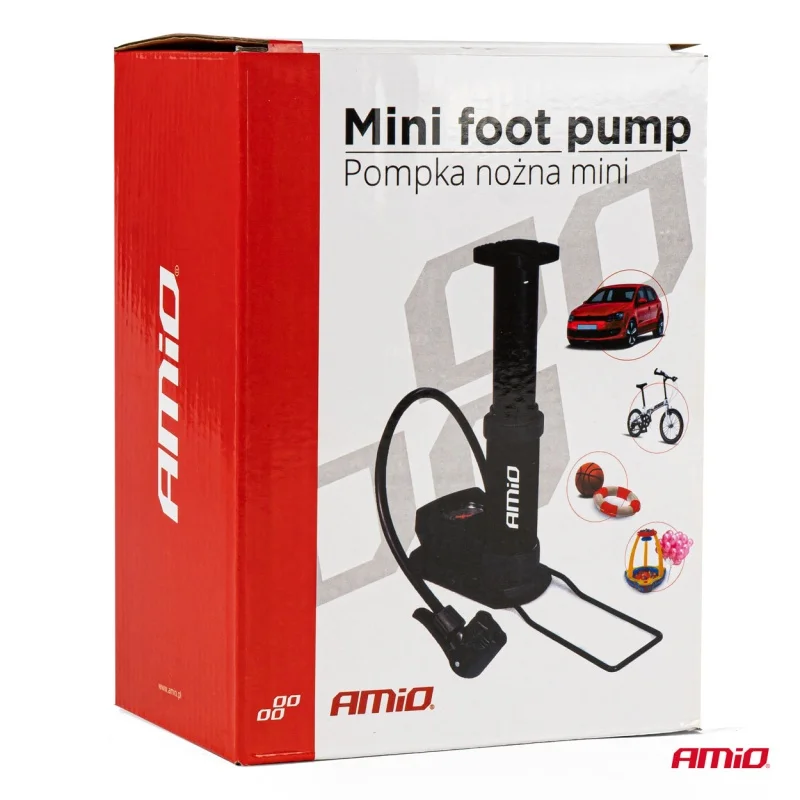 Pompka nożna metalowa z manometrem MINI PU03 — ujęcie 6