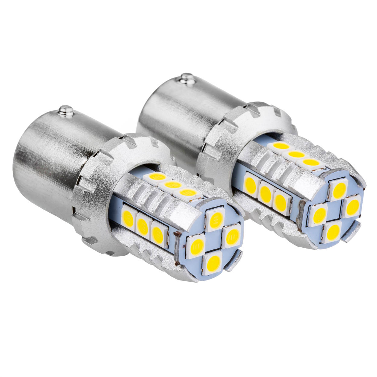 Żarówki LED CANBUS 3030 16SMD 1156 BA15S P21W R10W R5W White 12 V 24 V — ujęcie 2