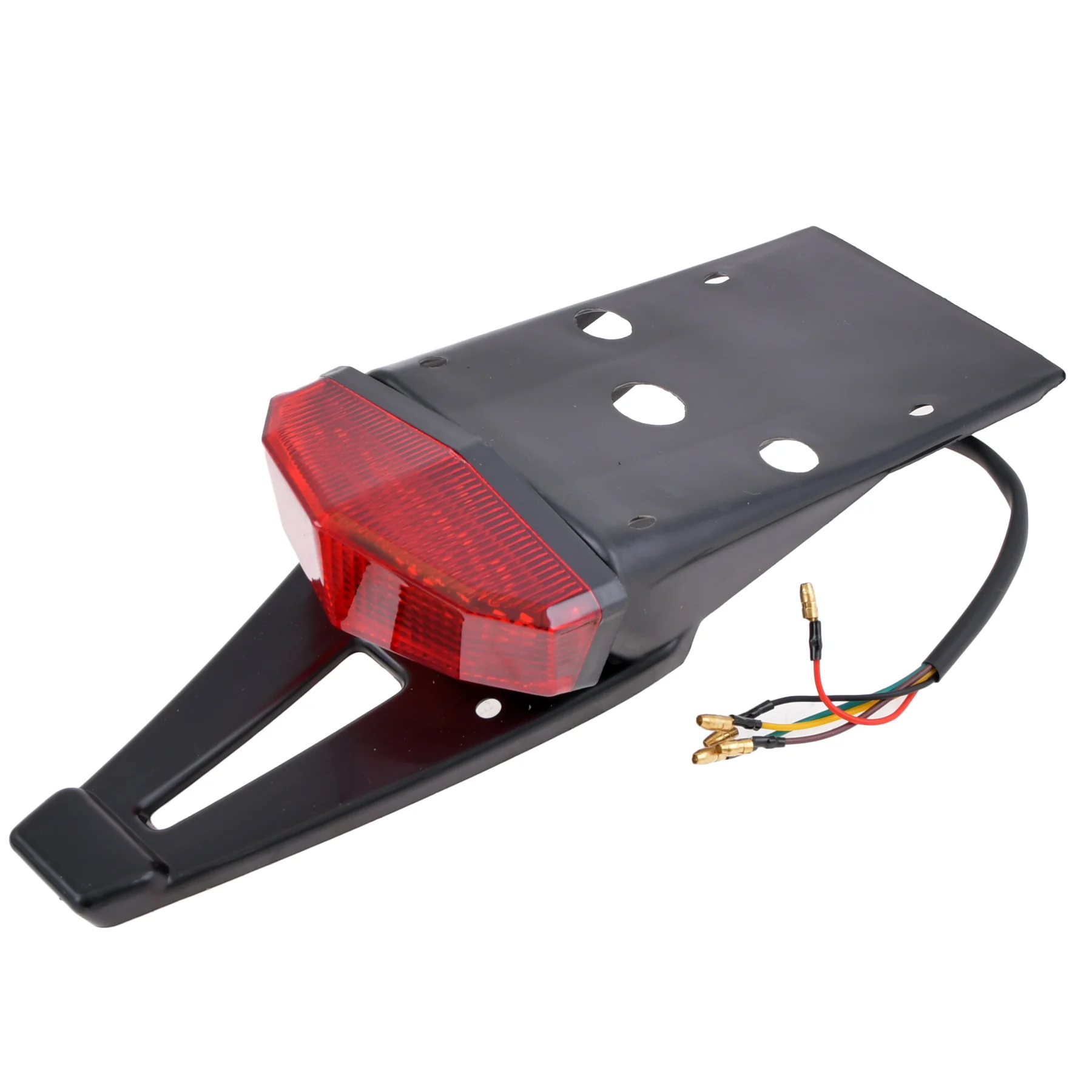 Uchwyt tablicy rejestracyjnej czarny + czerwona lampa V2 Racing Force — ujęcie 2