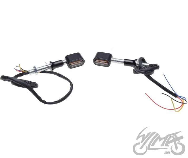 Tylne kierunkowskazy LED do Harley, czarne — komplet AM1486 — ujęcie 1