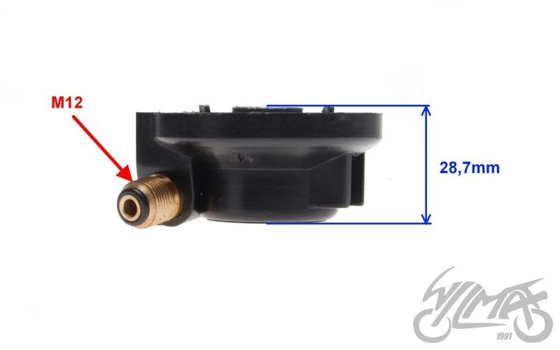 Prawy napęd licznika do Keeway Hurricane — czarny, oś 10 mm — ujęcie 2