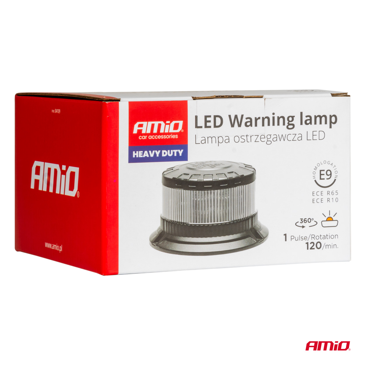 Lampa ostrzegawcza błyskowa kogut LED W28B 12 V 24 V — ujęcie 5
