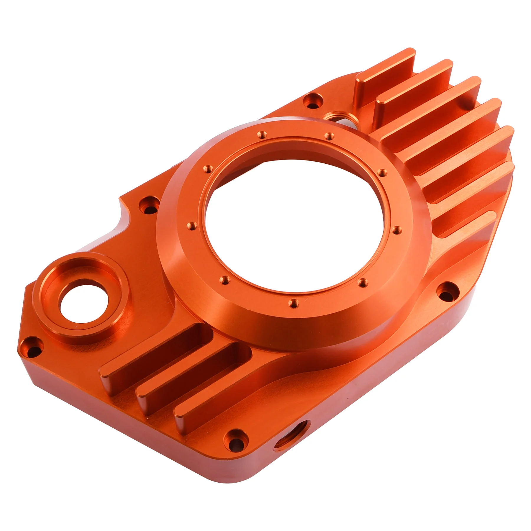 Pokrywa silnika Simson S51 SR50 lewa aluminium CNC clear pomarańczowa + śruby DPR Performance — ujęcie 3