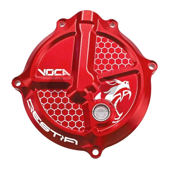 Dekielek pokrywy sprzęgła VOCA CNC Derbi D50B0 LC — czerwony