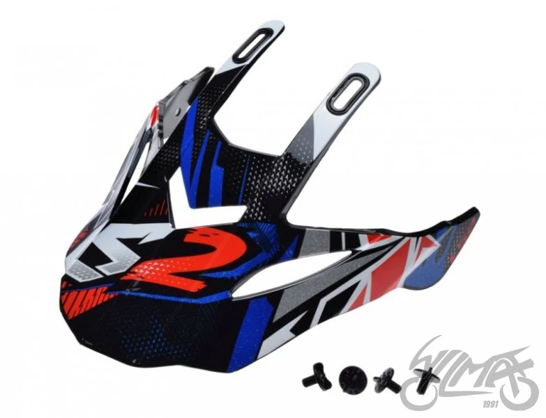 Daszek kasku MX437 strong blue red