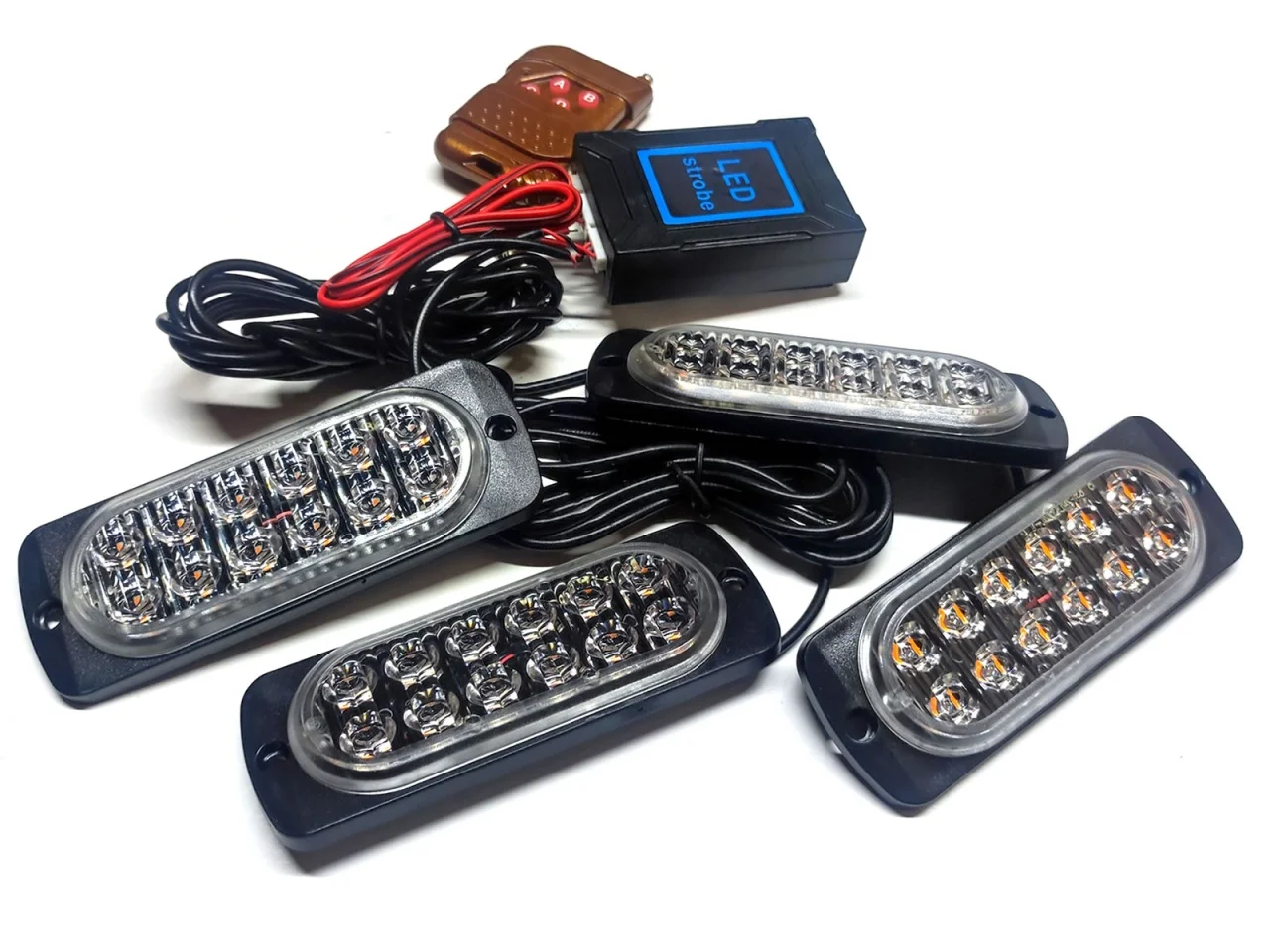 Światła stroboskopowe / stroboskopy ostrzegawcze 4x12 LED 12/24V 48W — ujęcie 10