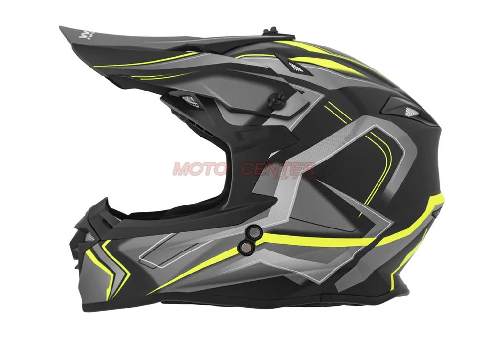 Kask crossowy BLEXX YS-217 czarny mat/grafit/zielony S Homologacja ECE R22.06 — ujęcie 2