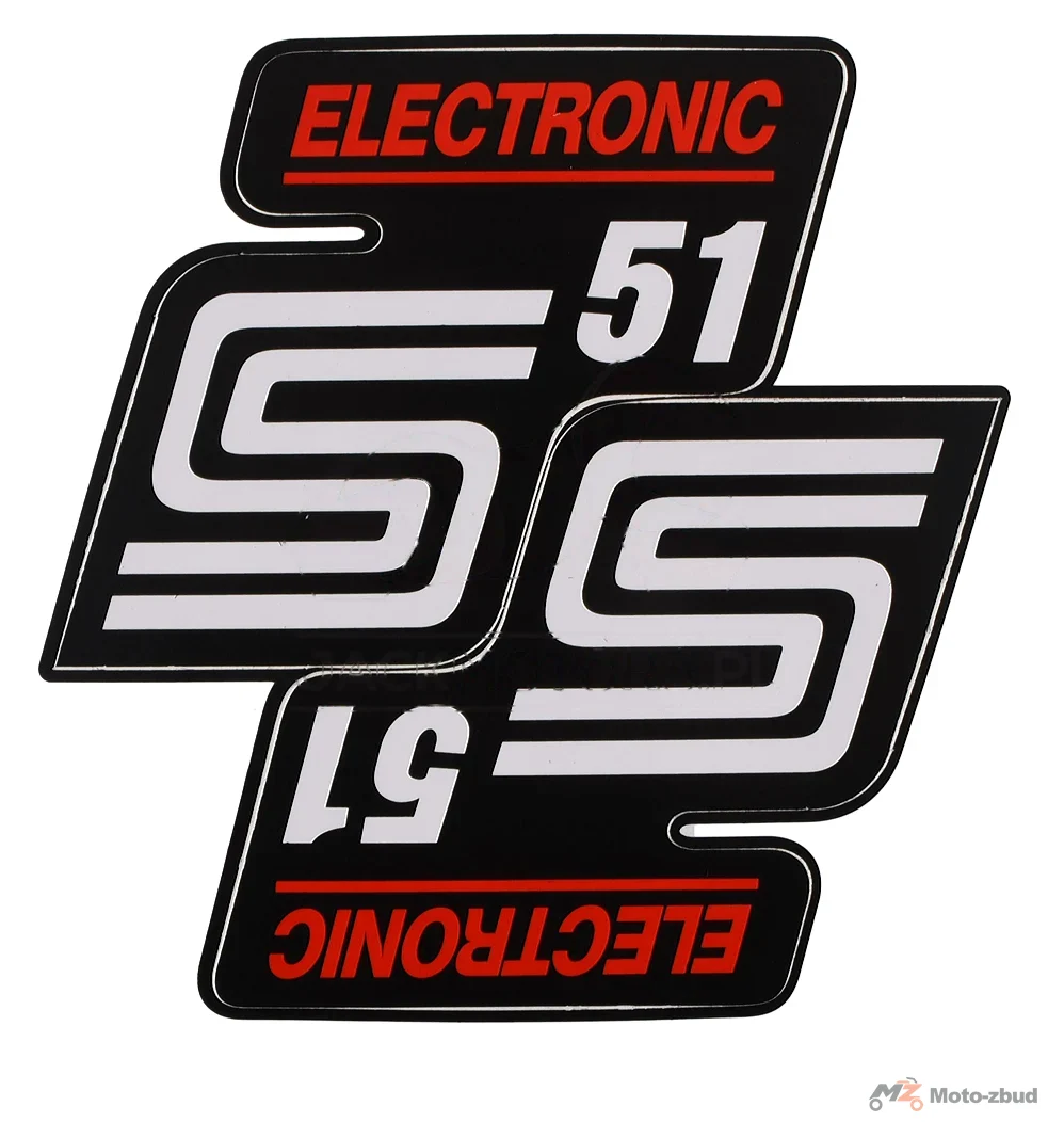 Naklejka Simson pokrywy czerwona electronic