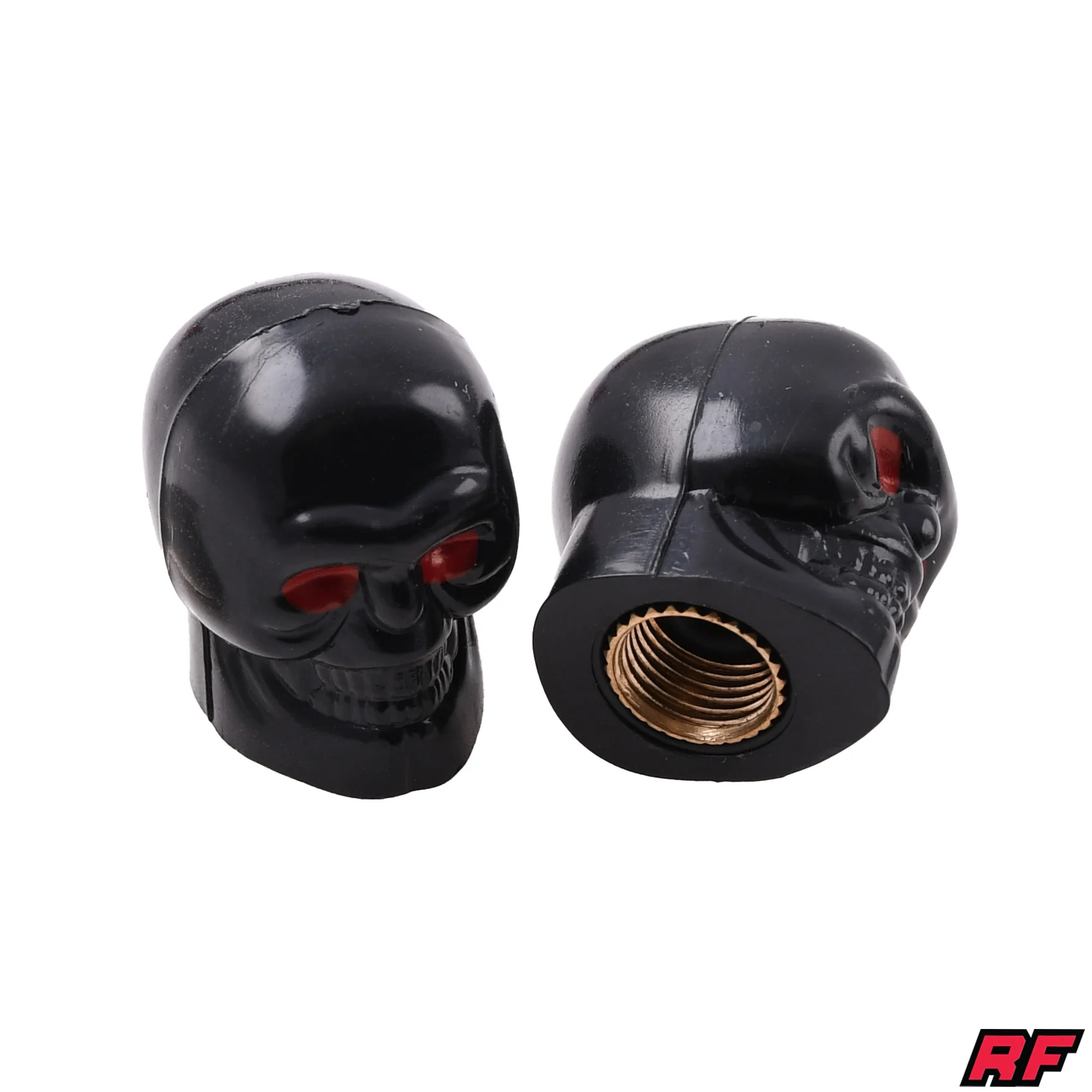 Nakrętka wentyla Racing Force skull V2 czarna 2szt — ujęcie 1