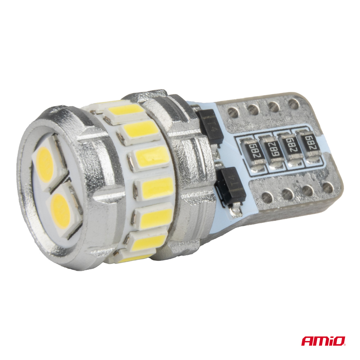 Żarówki LED CANBUS T10 W5W 16SMD 2SMD 3014 3030 White 12 V 24 V — ujęcie 3