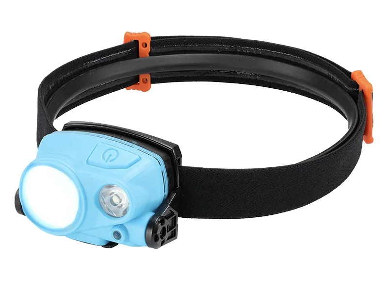 Lampa czołowa 3w cob led 400 lm + 2w smd led 200 lm akumulatorowa — ujęcie 2