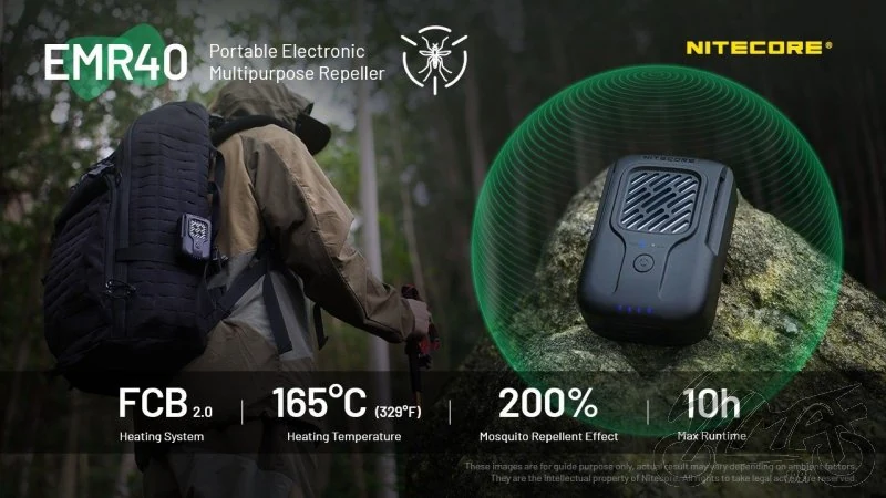 Odstraszacz komarów Nitecore EMR40 — akumulator 7800 mAh — ujęcie 5