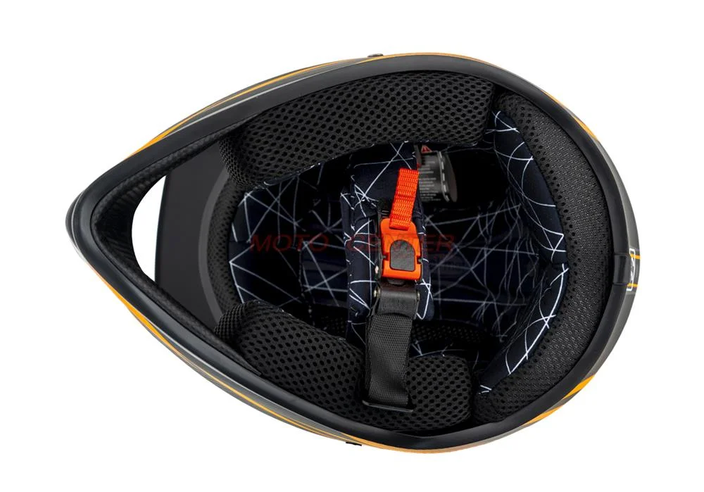 Kask crossowy MPX Dziecięcy WL-801A czarny mat/pomarańczowy M — ujęcie 6