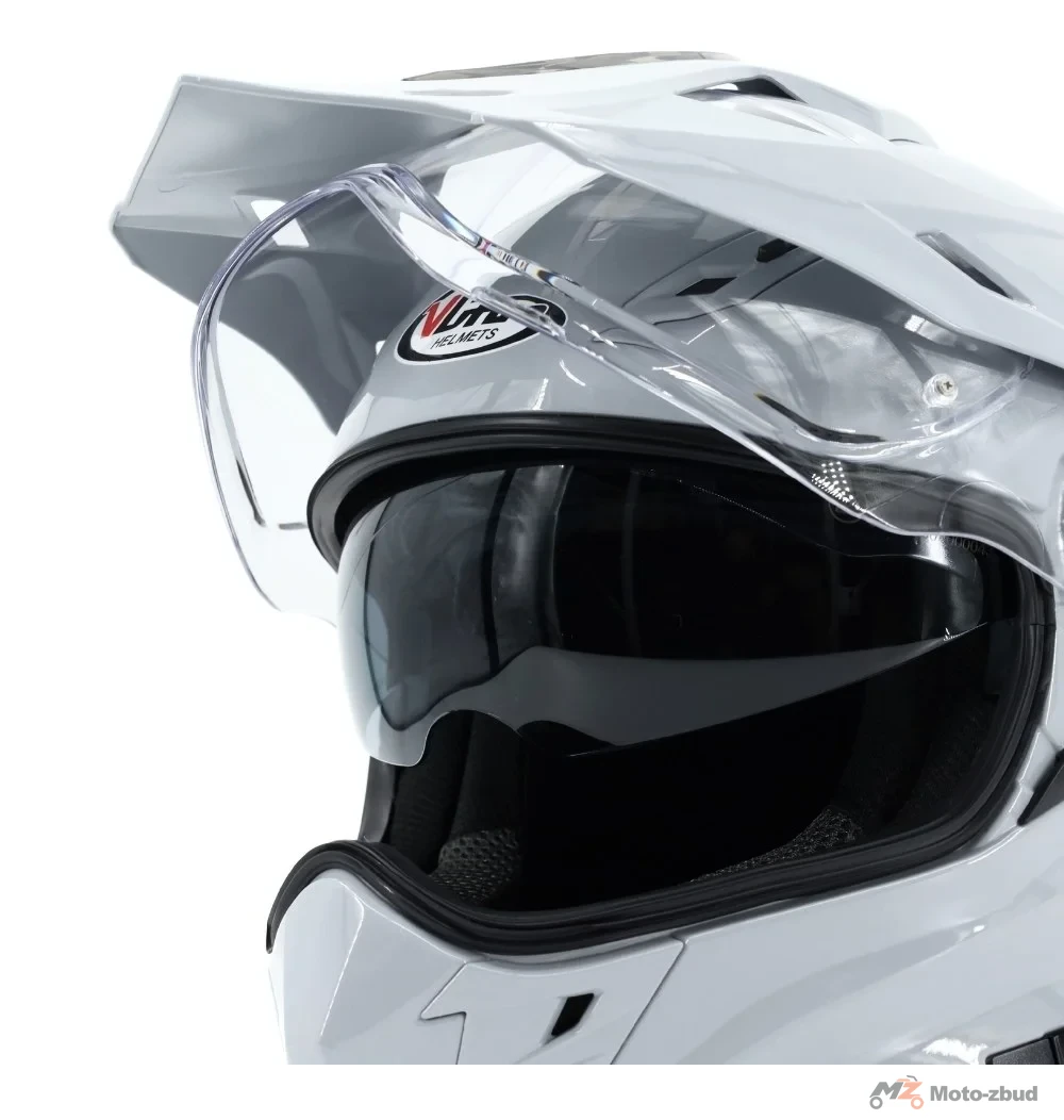 Kask VCAN model H331 nardo grey enduro z szybą i blendą szary S — ujęcie 3
