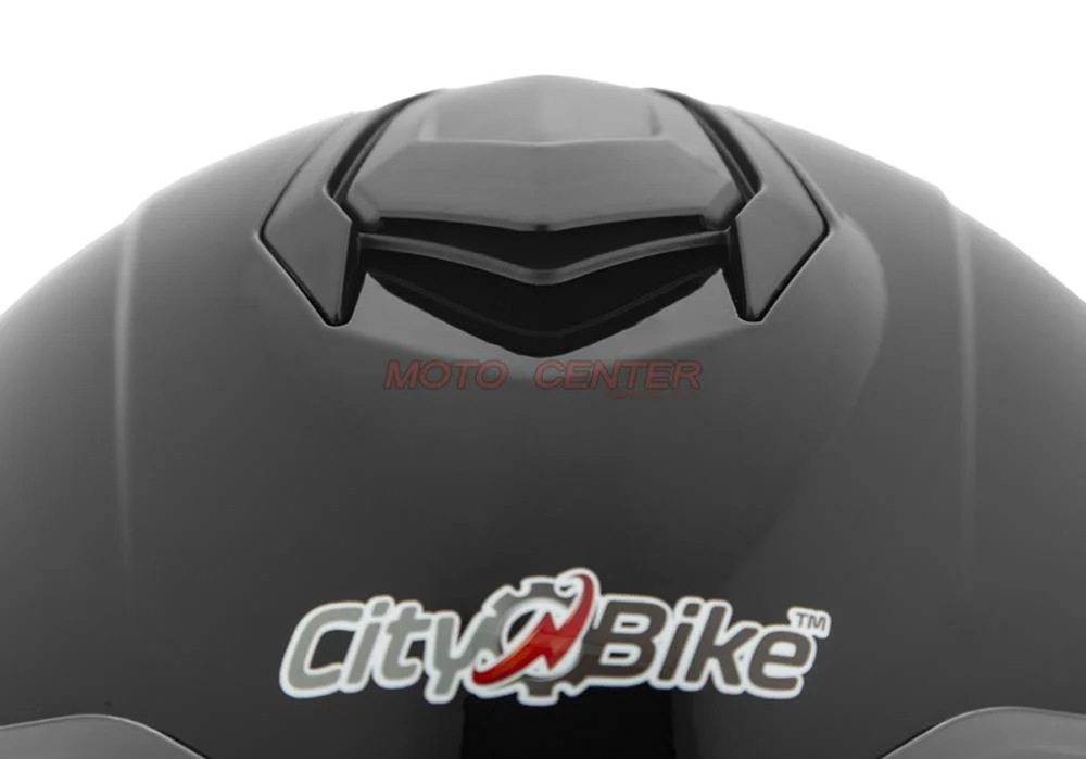 Kask motocyklowy otwarty z blendą City-Bike YA-665 czarny połysk rozmiar XS Homologacja ECE 22.06 — ujęcie 5