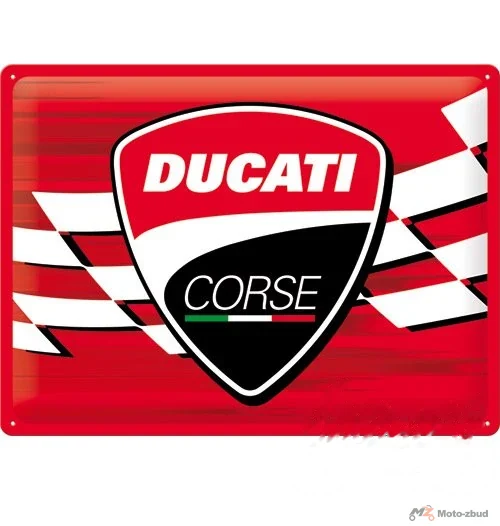 Tablica plakat 30 × 40 Ducati corse logo 23372
