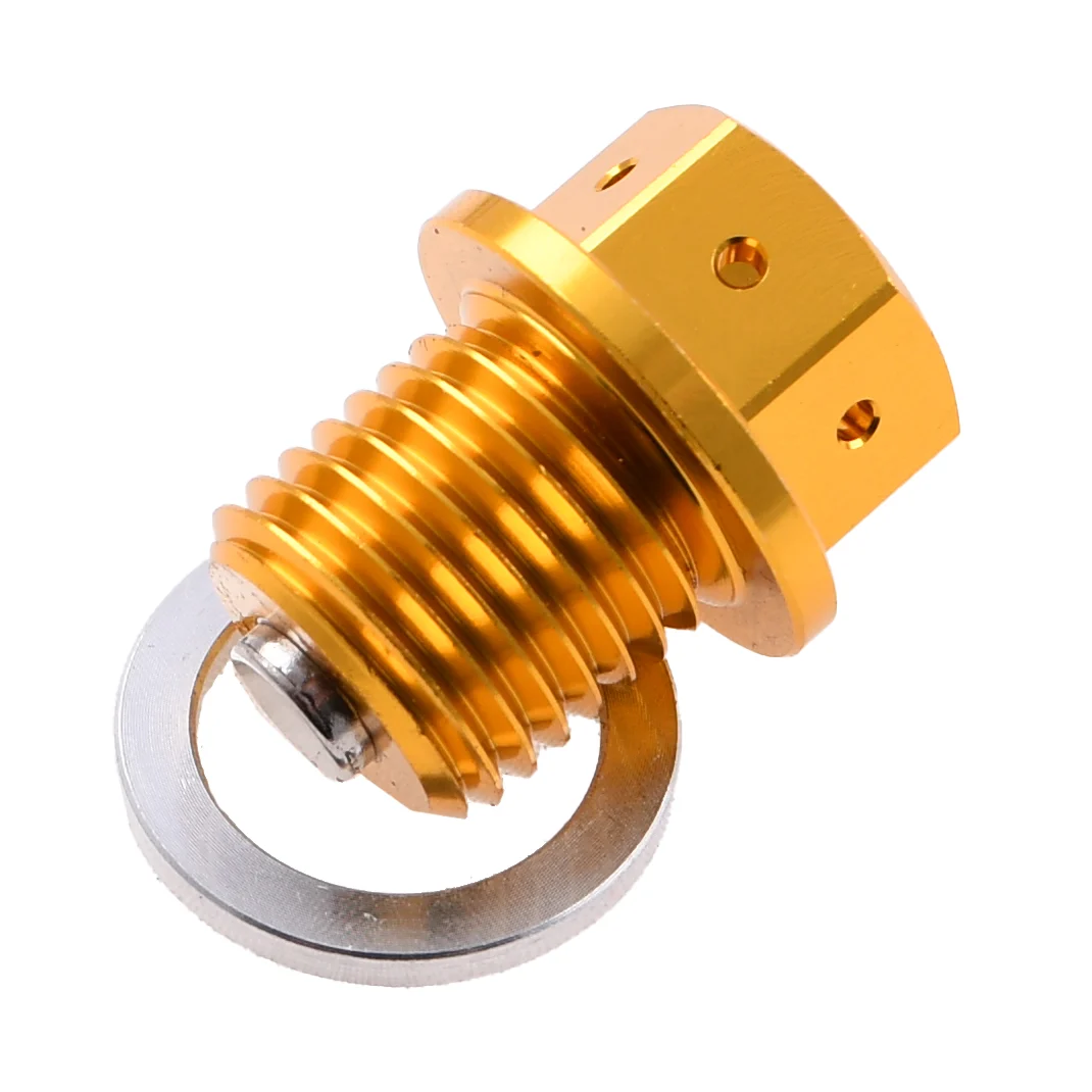 Śruba spustu oleju Simson Racing Force CNC M14 × 1,5 mm z magnesem złota — ujęcie 2