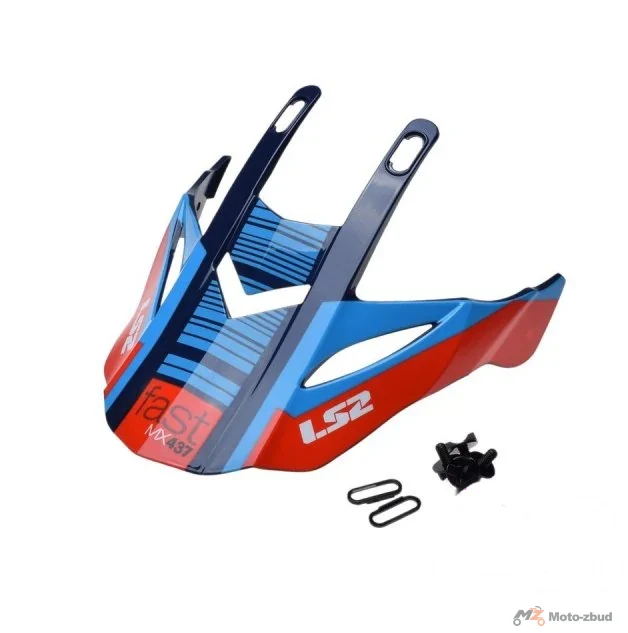 Daszek kasku MX437 evo xcode red blue