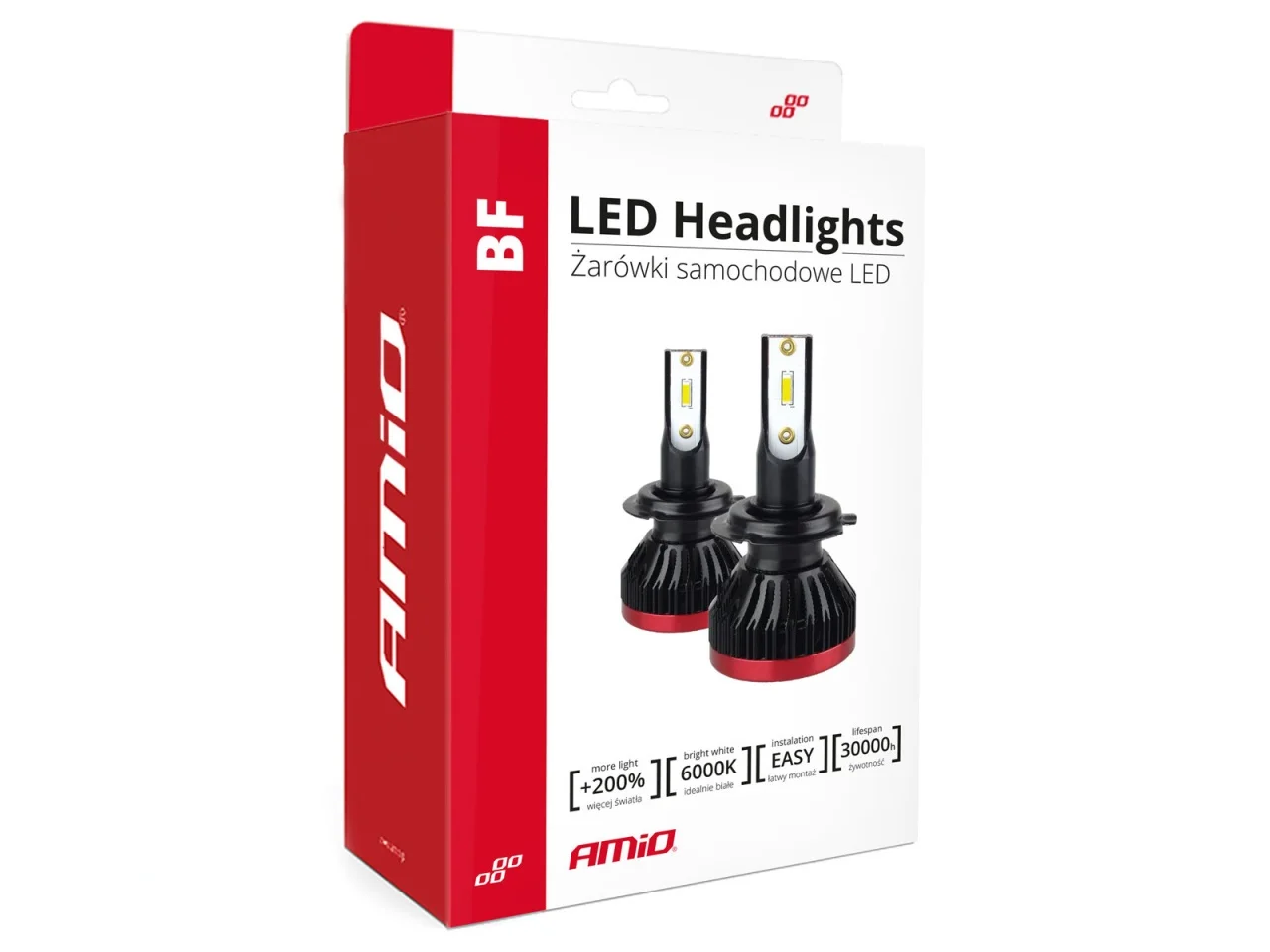 Żarówki HB3 9005 6000K 50W LED AMIO BF Series (2szt.) — ujęcie 2