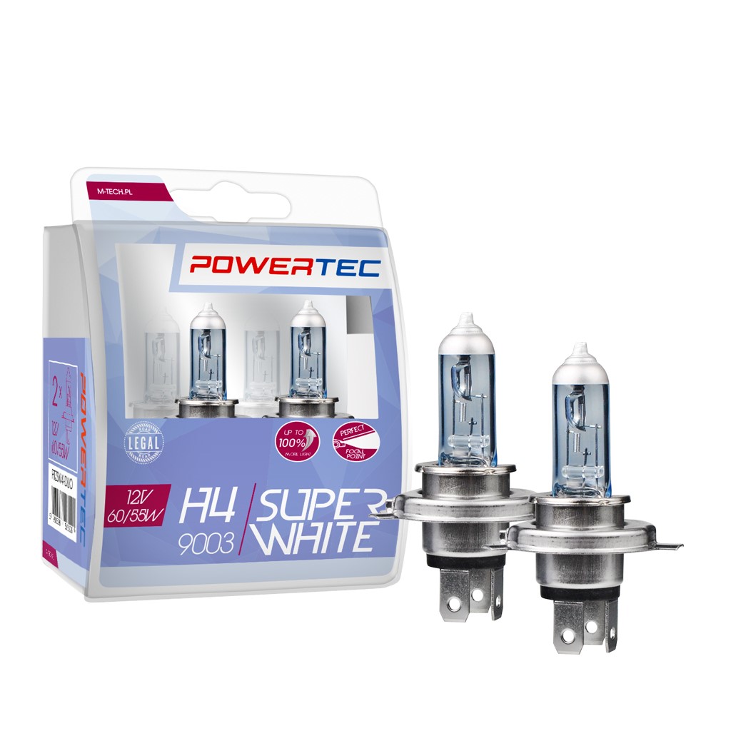 Żarówka halogenowa H4 12V/55W Super White DUO M-Tech PTZSW4-DUO — ujęcie 2