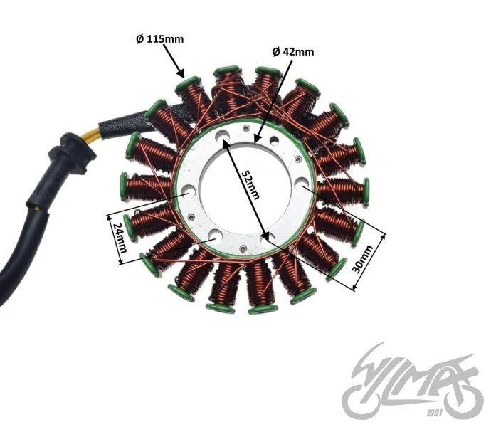 Stator 18 cewek do Hondy CBR1000RR 2004–2007 — ujęcie 2