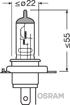 Żarówka halogenowa HS1 12 V 35/35W Moto Osram 64185 — ujęcie 3